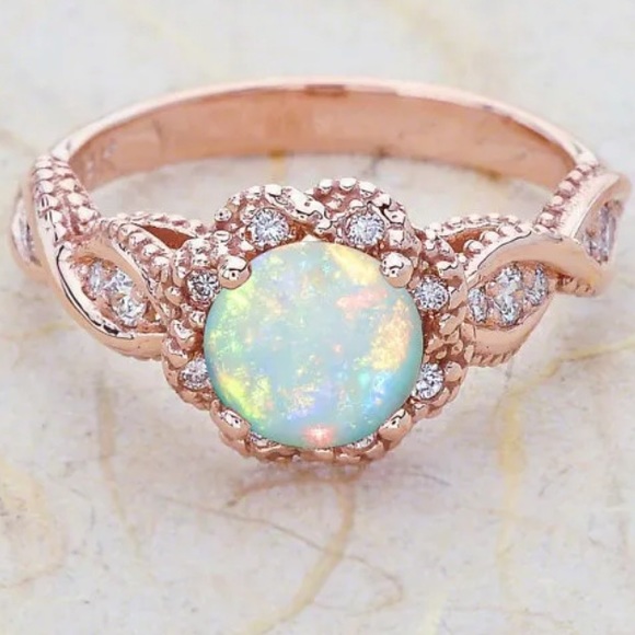 Jewelry - Opal & 18k Rose Gold Filled